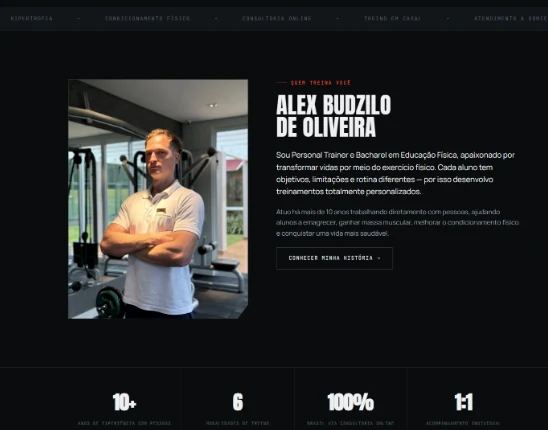 Área de biografia, formação e credenciais do treinador
