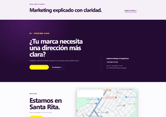 Bloco de localização e chamada para contato comercial