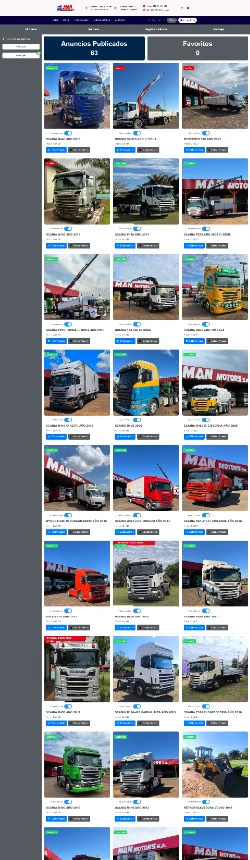 Listagem de estoque com fotos, preços e dados essenciais
