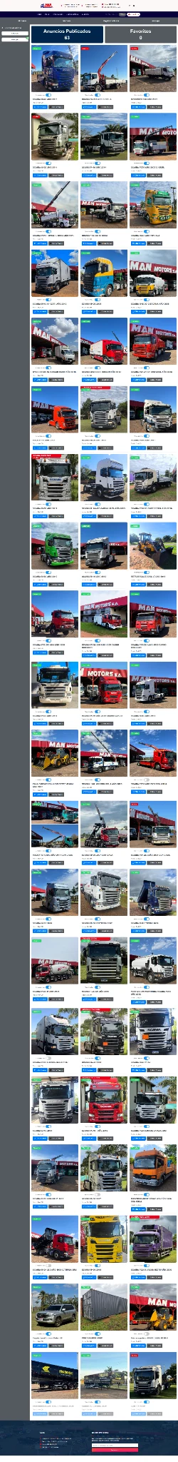 Grade completa de veículos disponíveis para venda