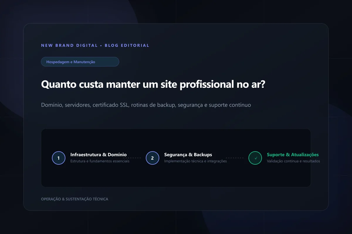 Quanto custa manter um site profissional no ar? - New Brand Digital